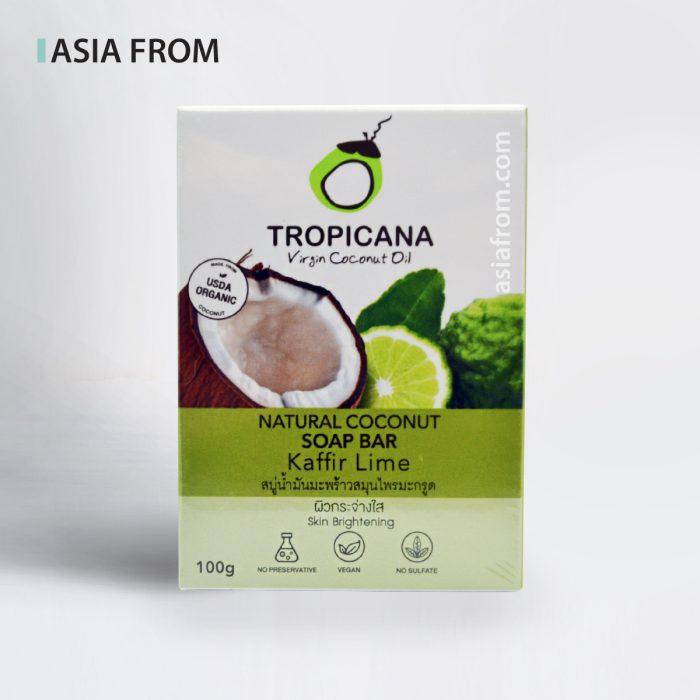 Мыло Сияние кожи TROPICANA Coconut Soap Bar Kaffir Lime, 100 г