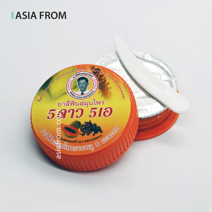 Зубная паста с гвоздикой и папайей 5 STARS Herbal Clove & Papaya, 25 г — изображение 2