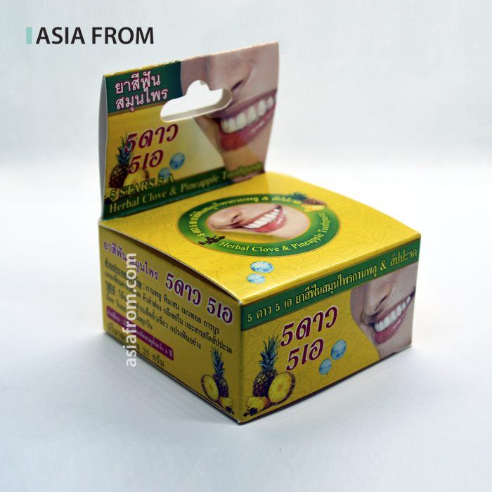 Зубная паста с гвоздикой и ананасом 5 STARS Herbal Clove & Pineapple, 25 г