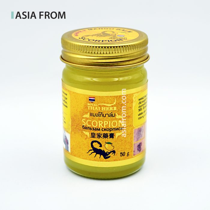 Бальзам «Жёлтый Скорпион» Royal Thai Herb с манго и ядом скорпиона – обезболивающий